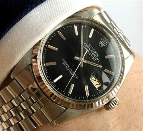 black dial antique rolex|Rolex date just black.